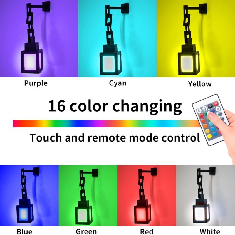 Pixel-nachtlicht - 16 Farben Rgb-fernbedienung, Usb-aufladbar, Nachttischlampe Für Kostümpartys Und Cosplay, Ideal Für Schlafzimmer Oder Spielzimmer.
