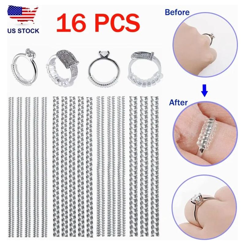 Set Mit 16 Unsichtbaren Ringgrößenverstellern Zum Lockern Eines Rings