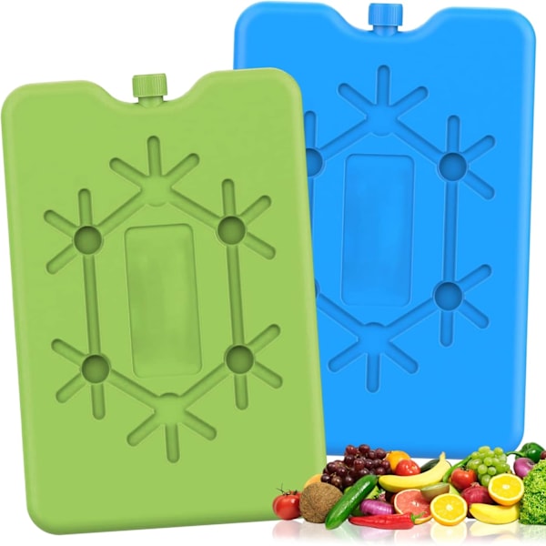 Set Bestehend Aus 2 X 200 Ml Kühlakkus Und Einer Kleinen Isoliertasche Ultradünne Kühlakkus Mit Lang Anhaltender Kältespeicherung, Ideal Für Reisen