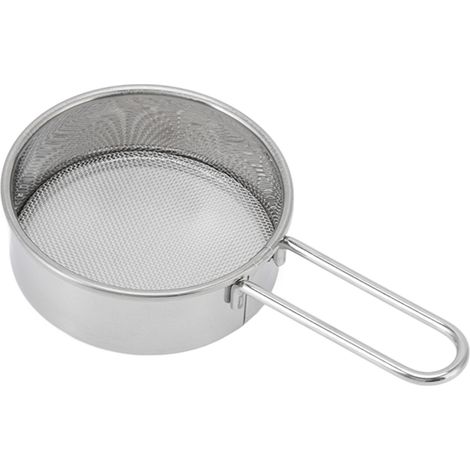 Leichtes Mehlsieb Aus Edelstahl 304, Leicht Zu Reinigen, Ergonomischer Griff, Rundes Siebgewebe Zum Backen