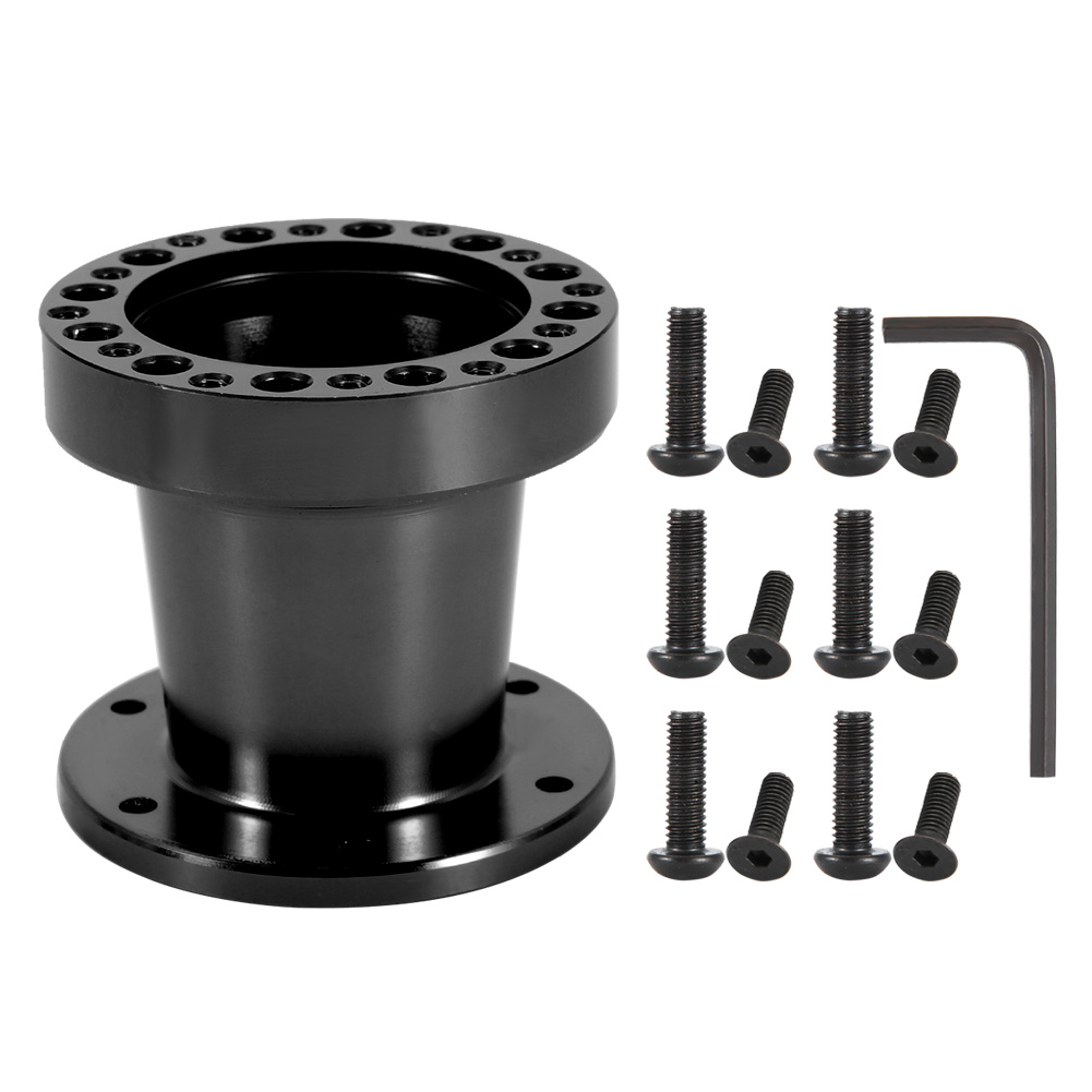 Universeller 3-zoll-lenkradnaben-distanzring-satz Aus Aluminium Für Verbesserte Fahrzeugkontrolle, Geeignet Für Fahrer, Schwarz (schwarz)