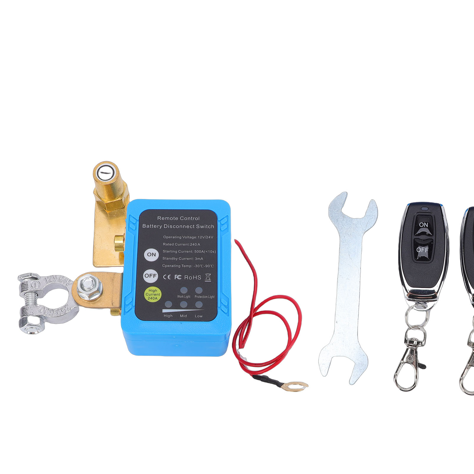 Sxhlseller 240a Fern-batterietrennschalter, Intelligentes Niederspannungs-abschaltrelais Mit Nylongehäuse Für Pkw, Lkw, Wohnmobile, Atvs Und Fahrzeugsysteme