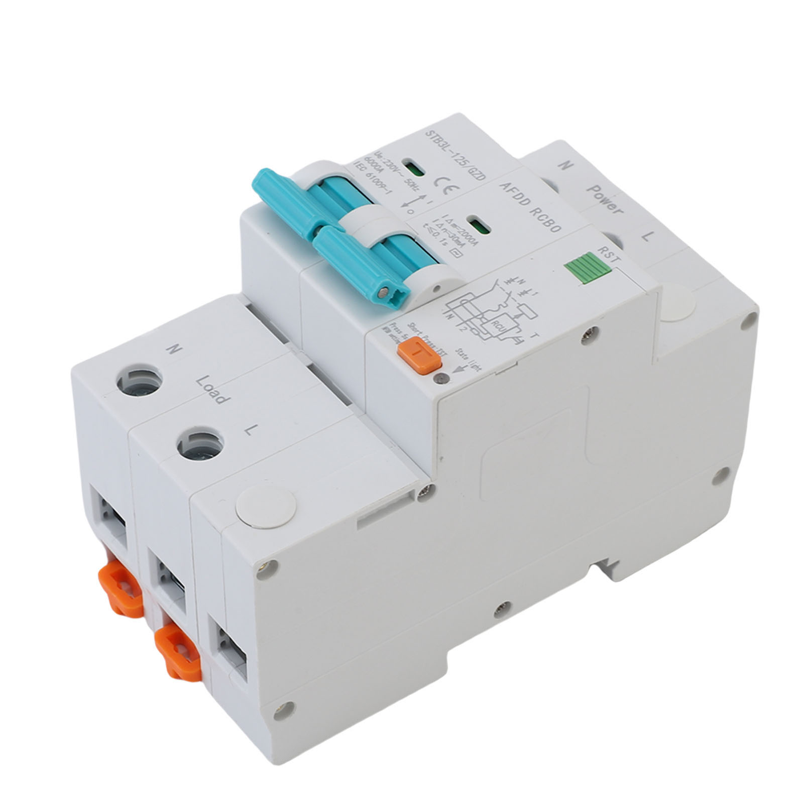 Mumusuki Afdd Lichtbogenschutzgerät, 2p Rcbo Rccb Leistungsschalter Mit Lichtbogenfehlererkennung Mcb Rcd, Für Überlast- Und Leckstromschutz (63a)