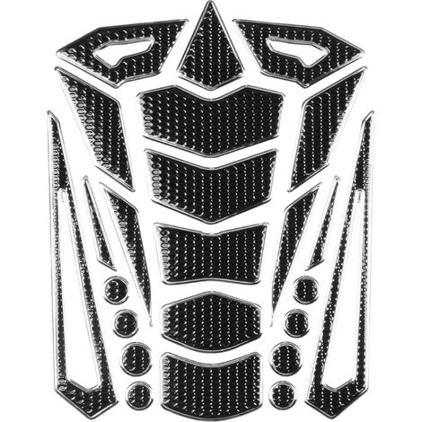 Motorrad-tankschutzaufkleber Für Mirage Pilots – Weicher Gummi Mit Goldener Kante (schwarz-silberne Kante).