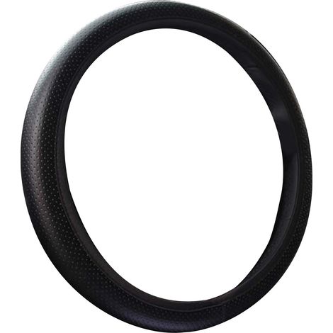 Zdetgu Auto-lenkradbezug 38cm Durchmesser Universalgröße Kunstleder-schutz Für Modifikationen In Schwarz (schwarz).