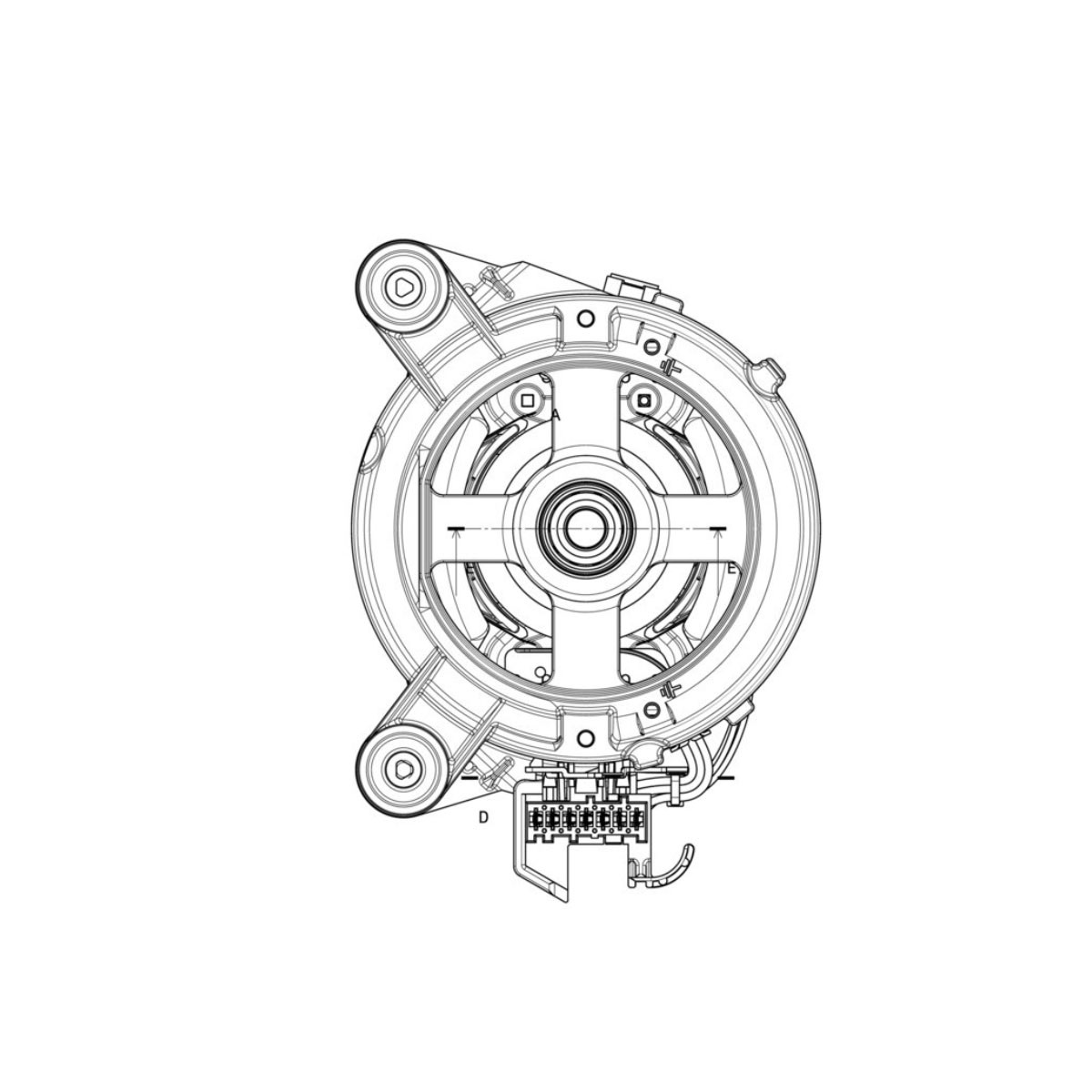 Ersatzteil - Original Waschmaschinenmotor - - Electrolux, Faure, Arthur Martin Electrolux, Aeg, Zanussi, Far, Curtiss, Essentiel B, Zanker, Listo, Progress, Bellavita, Zoppas, Horn, Funix
