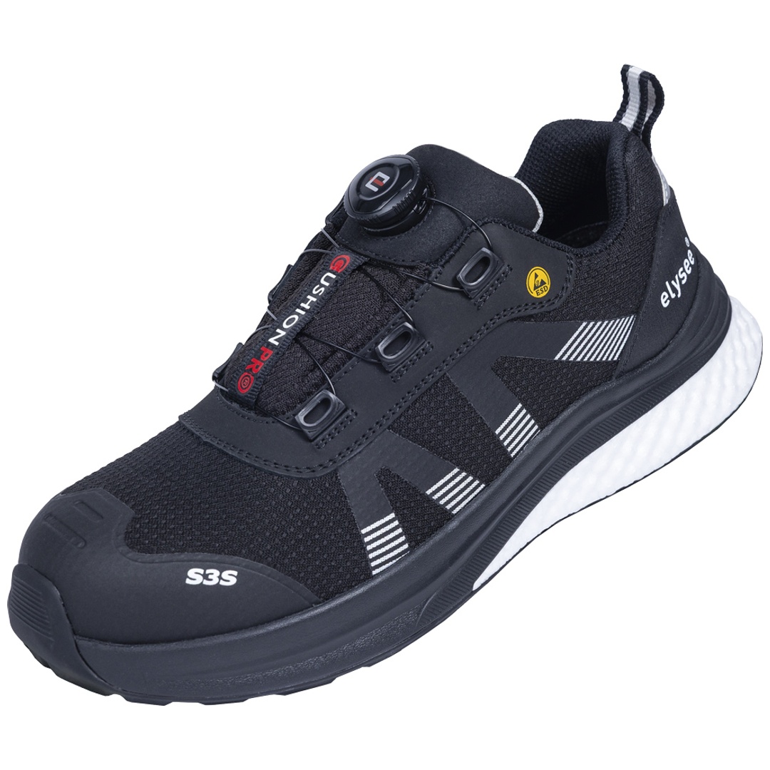 Elysee Sicherheitshalbschuh Cushionpro Shield S3s Fo Sr Sc Esd Gr. 44 Schwarz
