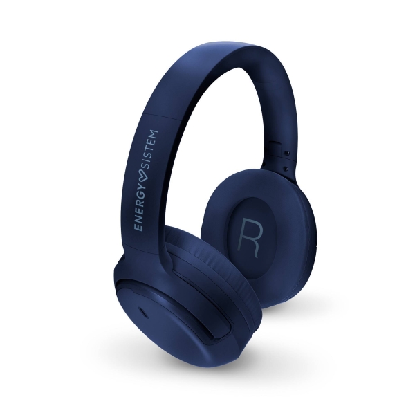 Energy System Bluetooth Rizz Kopfhörer - Mehrpunktverbindung - Anc - Bis Zu 50h De Akku - Tiefe Bässe Für Tiefe Bässe - Verstellbares Gepolstertes Kopfband - Assistent - Stimme - Farbe Navy Blue