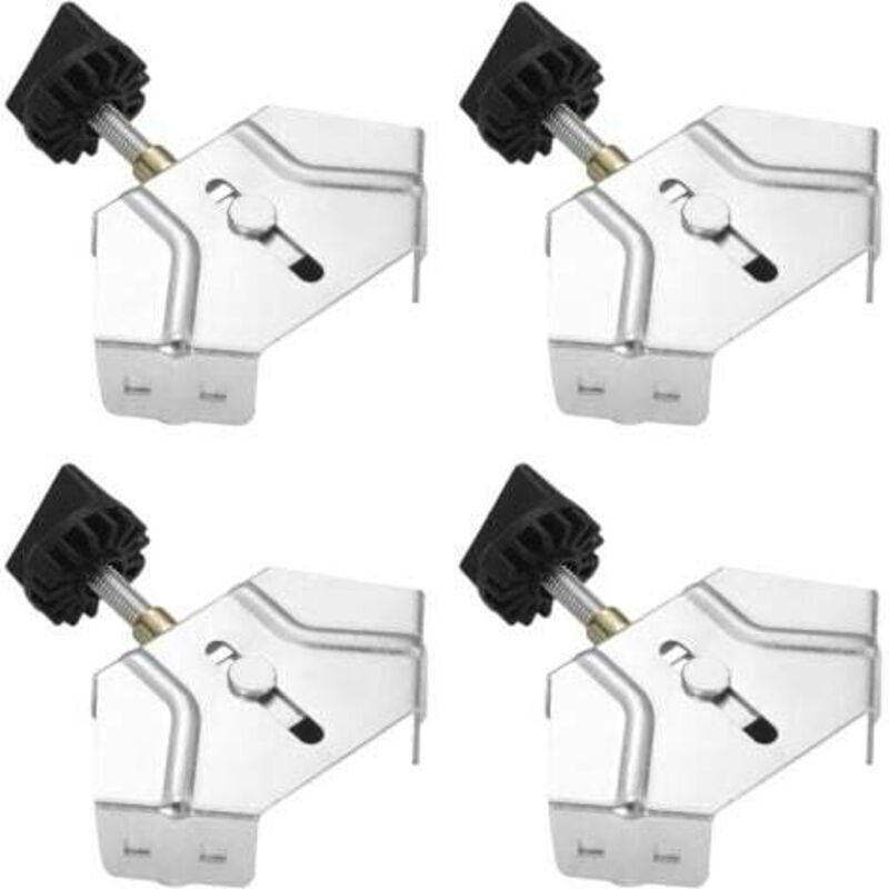 Verstellbare 90°-winkelklemmen – 4er-set Aus Verchromtem Stahl, Ideal Für Holzarbeiten, Bilderrahmen Und Heimwerkerprojekte (silber)
