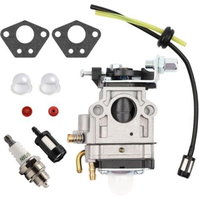 Vergaser Für 52ccm/49ccm/43ccm Freischneider – Komplettset Mit Dichtungen, Schlauch, Zündkerze Und Kraftstofffilter