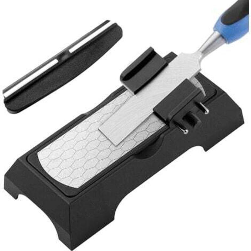 Verstellbarer Diamantschleifstein Mit Schleifhilfe Für Messer, Doppelseitig, Körnung 400/1000, Geeignet Für Messer Von 36–80 Mm Länge