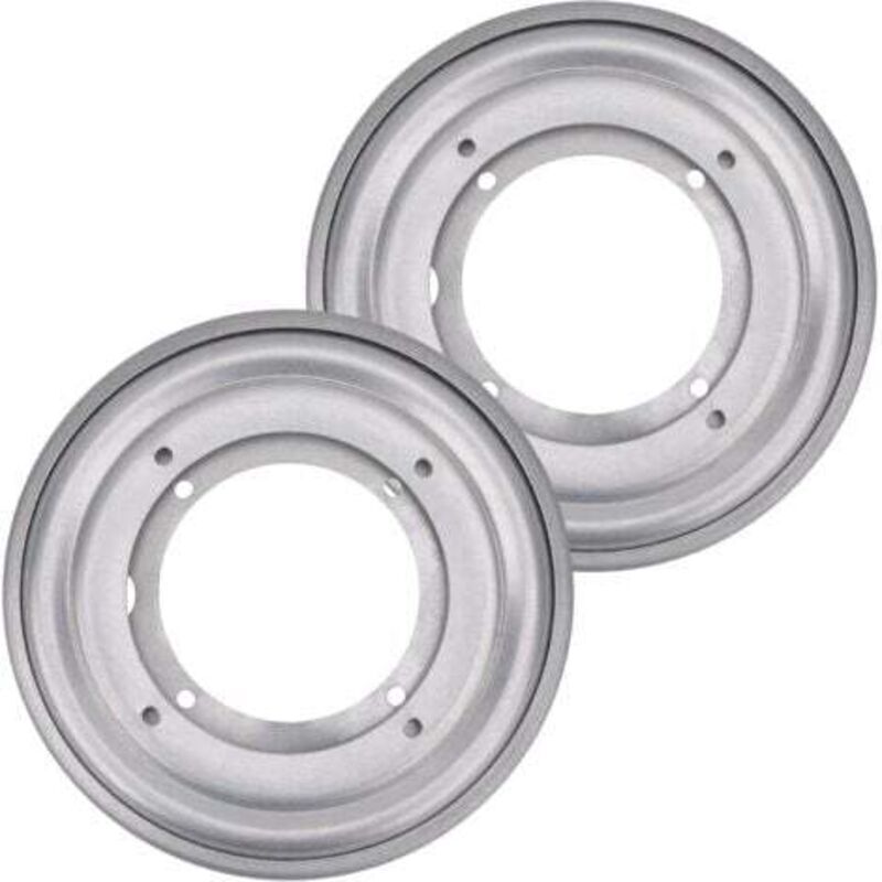 Runde Drehteller Aus Edelstahl – 2er-set, 13,8 Cm Durchmesser, Silberner Drehsockel, Ideal Für Küche Und Tisch