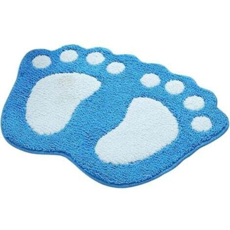 Big Foot Anti-rutsch-badematte – Saugfähig, Blau 48 X 67 Cm, Originaldesign Für Duschraum