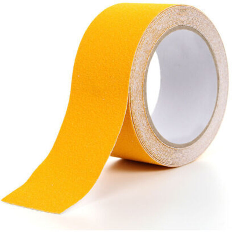 Gelbes Pvc-antirutschband 5 M X 5 Cm – Ideal Für Treppenstufen, Fußböden Und Gefahrenbereiche – Stark Haftend Und Einfach Anzubringen