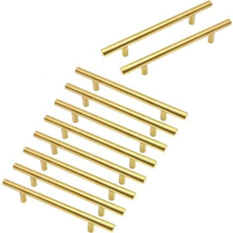Vergoldete Edelstahl-schrankgriffe – 10er-pack, 150 Mm, 96 Mm Lochabstand – Für Küche Und Schlafzimmer