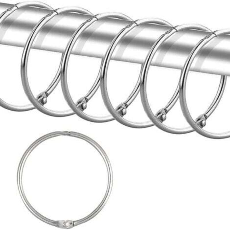 24 Duschvorhangringe – Silberfarben, Rostfrei, Dekoratives Rundes Design Fürs Badezimmer