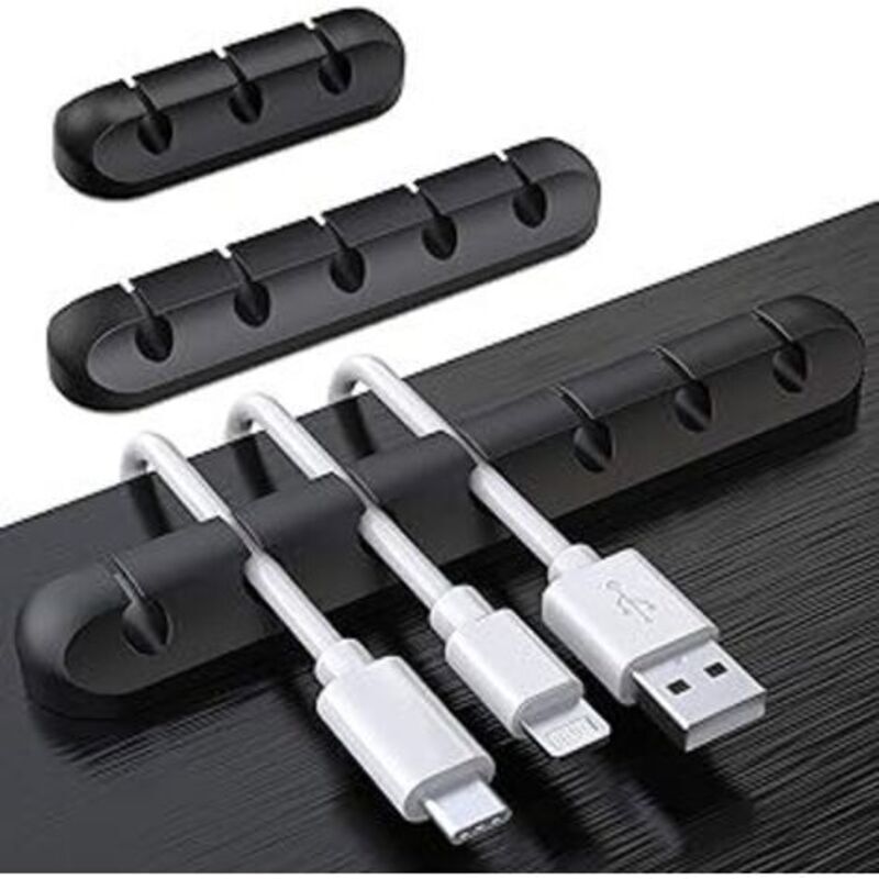 Kabelmanagement-clips Für Den Schreibtisch – Set Mit 3 Starren Kabelorganisatoren Aus Kunststoff, Kompatibel Mit Usb-ladegeräten, Mäusen, Kopfhörern Und Pcs