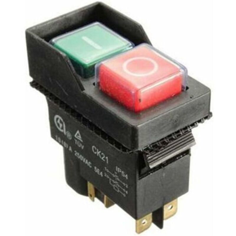 Trimec Ck21b Sicherheitsschalter Für Elektrowerkzeuge – 5-polig, 250 V, Mit Elektromagnetischem Druckknopf