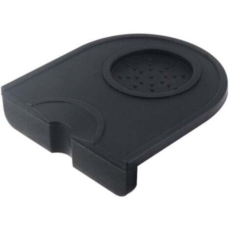 Professionelle Espresso-tampingmatte – Dicke, Rutschfeste Gummimatte, 12 Cm X 12 Cm, Mit Integrierter Eckhalterung Für Den Tamper, Schwarz