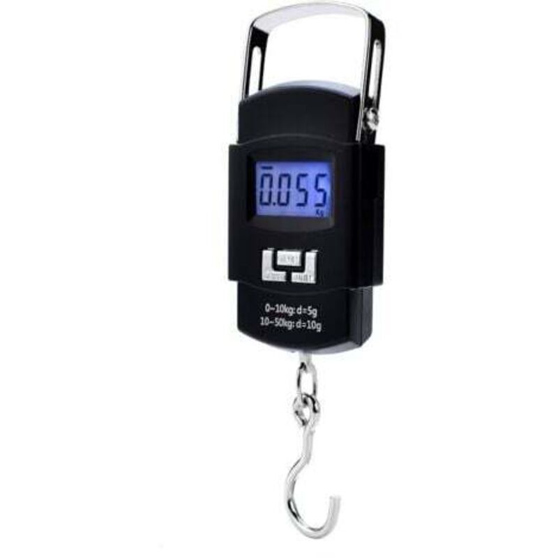 Digitale Gepäckhakenwaage – 50 Kg, Hohe Präzision, Schwarz, Ideal Für Reisen/küche/jagd/angeln