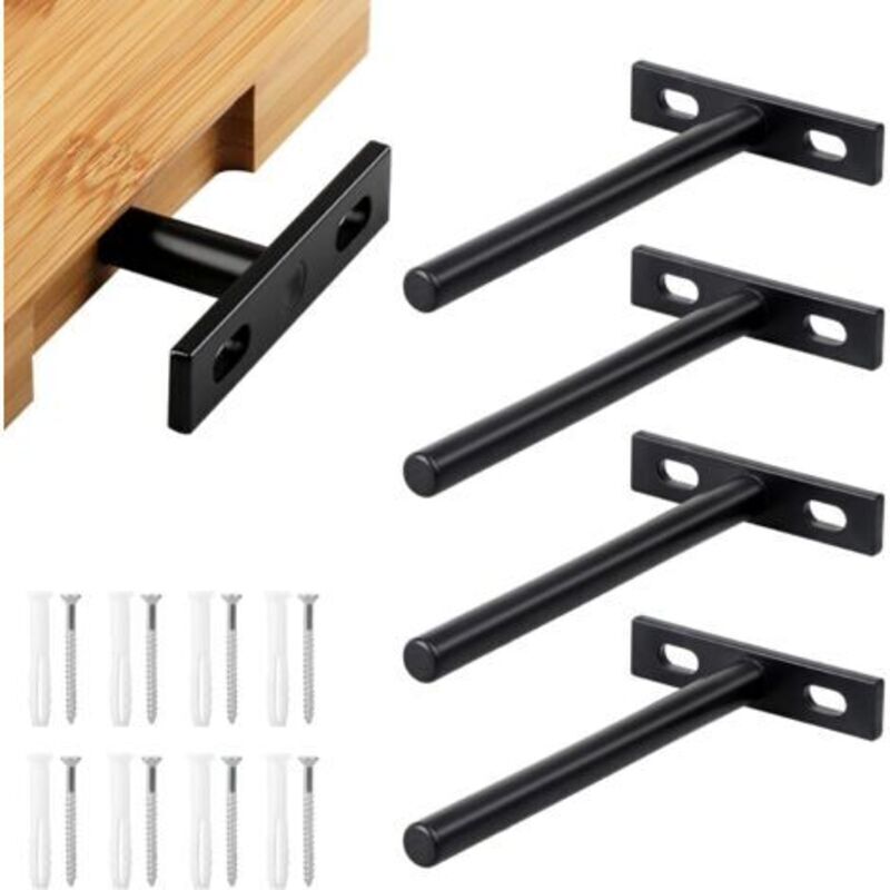 Unsichtbare Wandhalterung Für Schwebendes Tablet – Set Mit 4 Stahlhalterungen (128 Mm), Diskrete Und Stabile Montage
