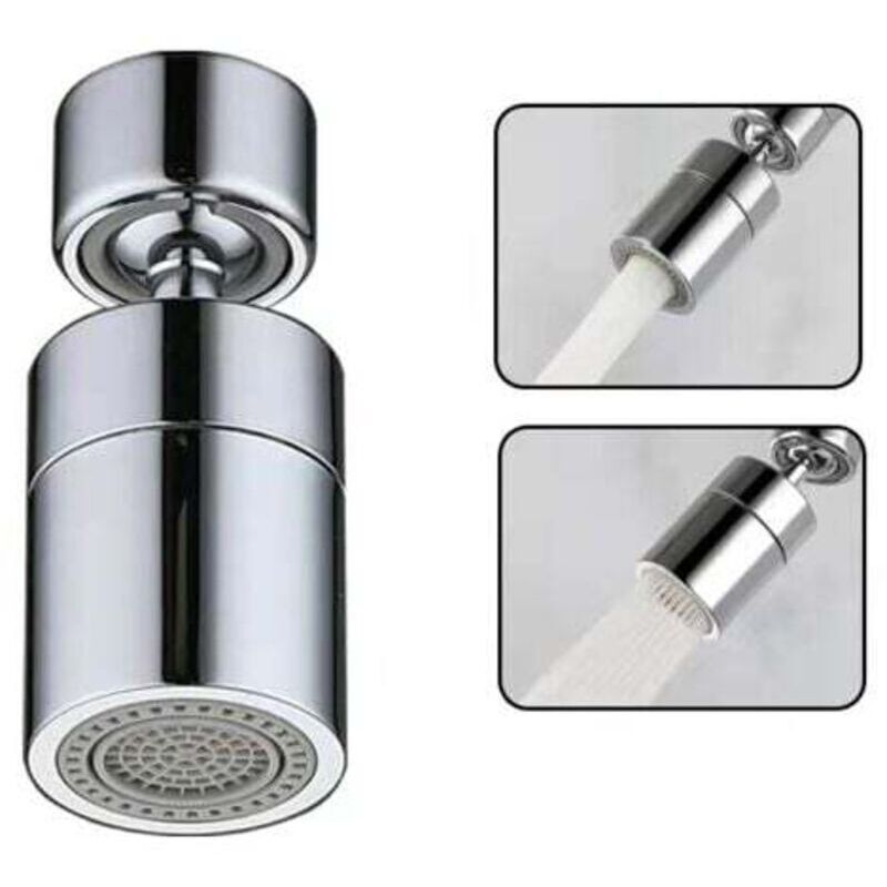 360° Drehbarer Wasserhahn-luftsprudler, Silber – 2 Modi (nebel/dauerstrahl), Wassersparend, Integrierter Filter Für Küche Und Bad