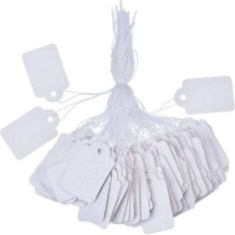 Weiße Preisschilder Mit Aufhängeschnur – Packung Mit 500 Stück (24 X 15 Mm), Selbstklebendes Papier Mit Hoher Haftung
