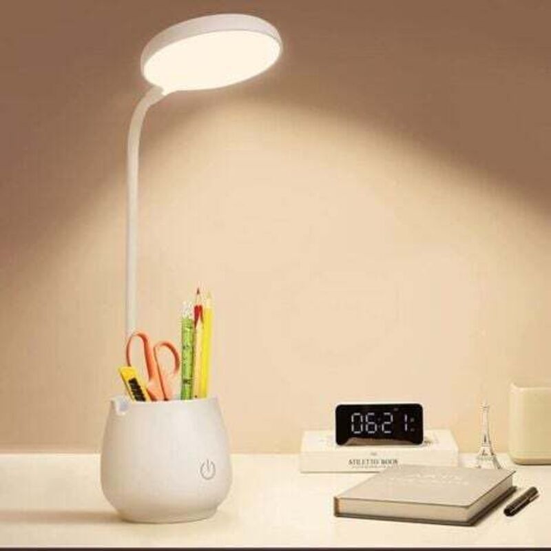 Wiederaufladbare Led-schreibtischlampe Mit Augenschutz, 3 Beleuchtungsmodi – Ideal Für Kinderzimmer Oder Studentenwohnheim
