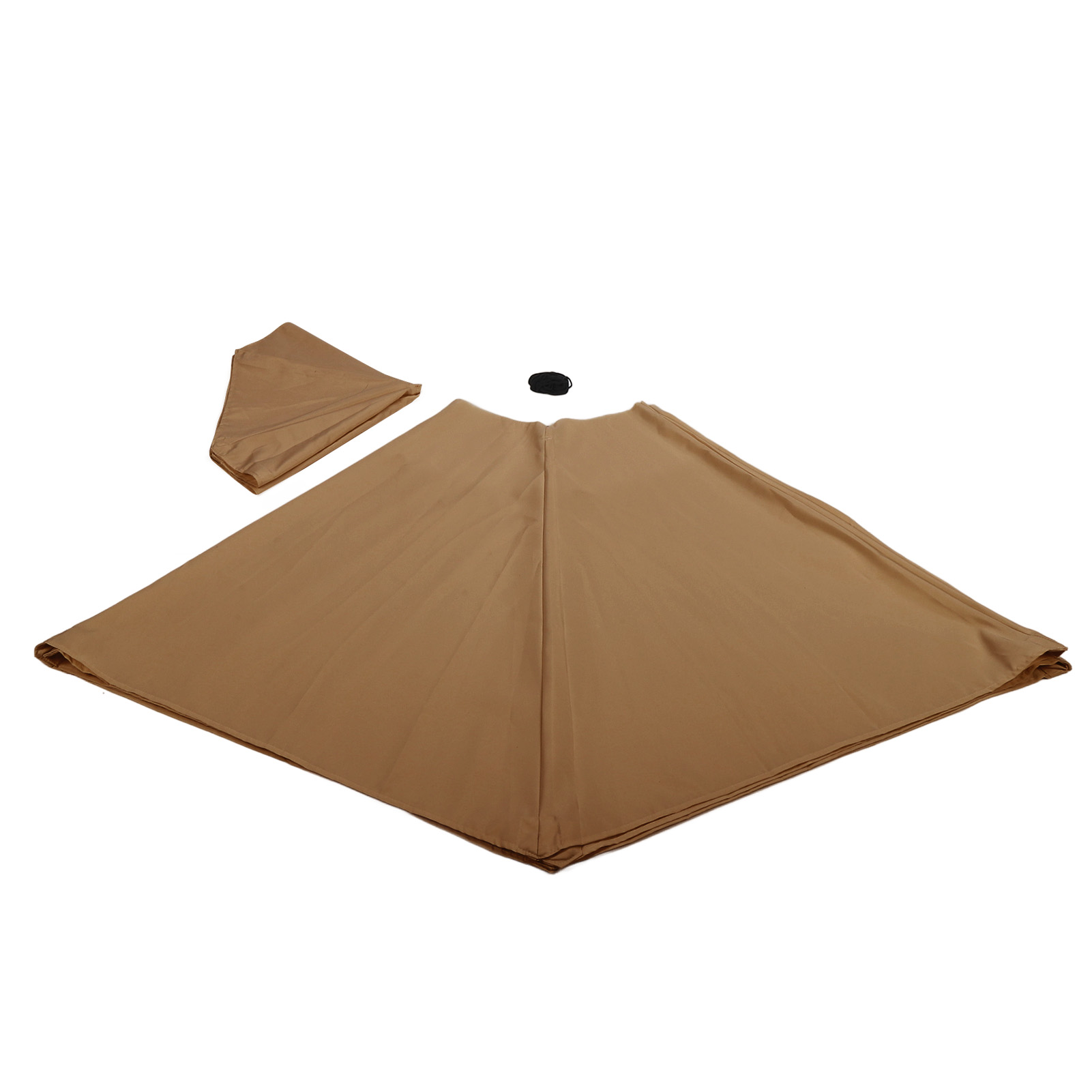 Outdoor-terrassenschirm, Ersatzdach, Polyester, Sonnenfest, Wasserdicht, Tischplatte Für 8 Rippen, Khaki, 3 M/9,84 Ft