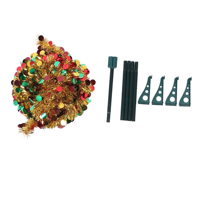 Eosnow 4,9ft Haustier Faltbare Künstliche Weihnachtsbaum -pailletten Pailla Für Heimfeiertagendekoration Gold Farbenfroh