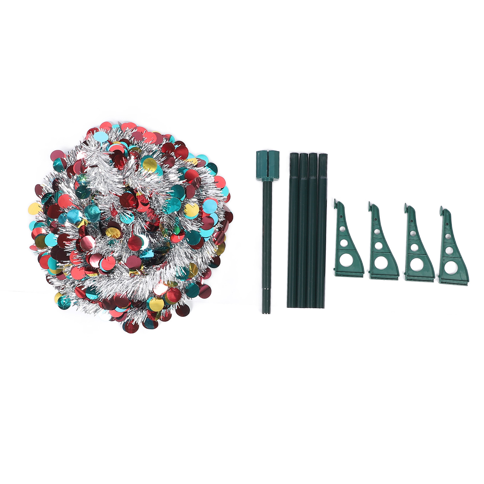 Eosnow 4,9ft Haustier Faltbarer Künstlicher Weihnachtsbaum -pailletten Pailla Pop -up Für Home Holiday Decoration Silber Farbenfroh