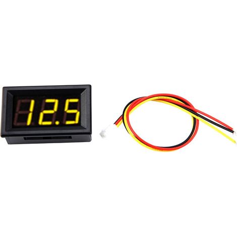 0,56-zoll-3-draht-led-digitalvoltmeter-panel Mit Verpolungsschutz Dc0-100v (gelb)
