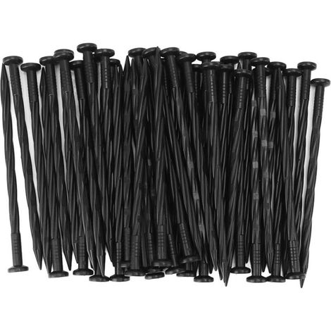 Packung Mit 50 Spiralförmigen Nylon-befestigungsnägeln Zur Verankerung Von Landschaftsbauelementen, Pflastersteinen, Unkrautvlies Und Gartenzelten