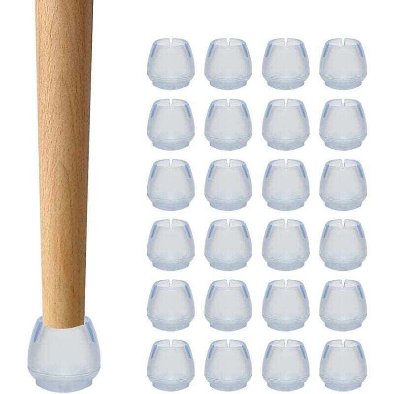 Set Mit 24 Schutzkappen Für Runde Möbelfüße (12–16 Mm) – Strapazierfähiges Pvc – Reduziert Geräusche Und Kratzer – Geeignet Für Stühle Und Tische – 24 Stück