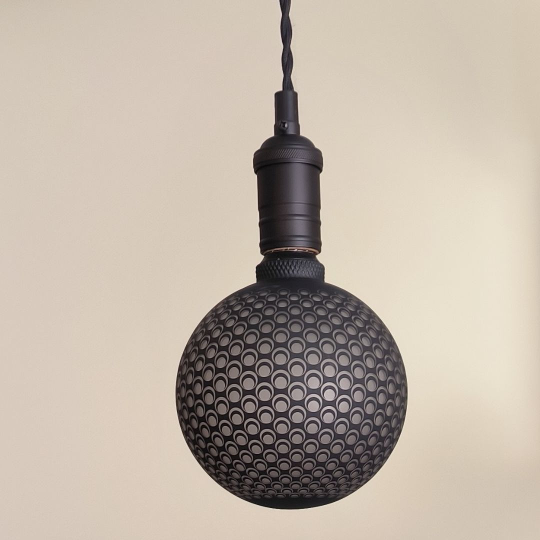 Dekorative Led-kreislampe E27 4w 3000k G125 Graues Glas