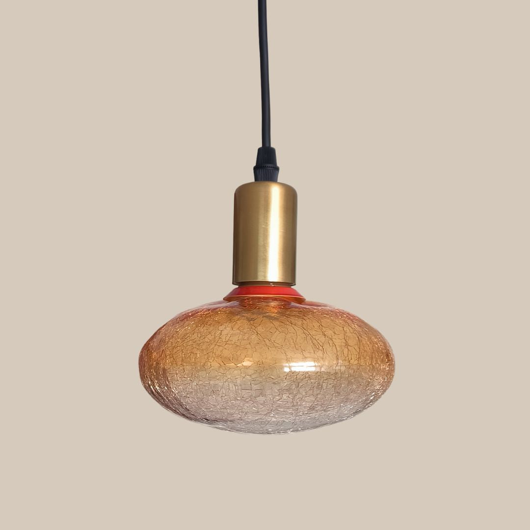 Led-ufo-lampe 3,5w E27 3000k Craquelé-effekt Gold – Warmes Dekoratives Licht