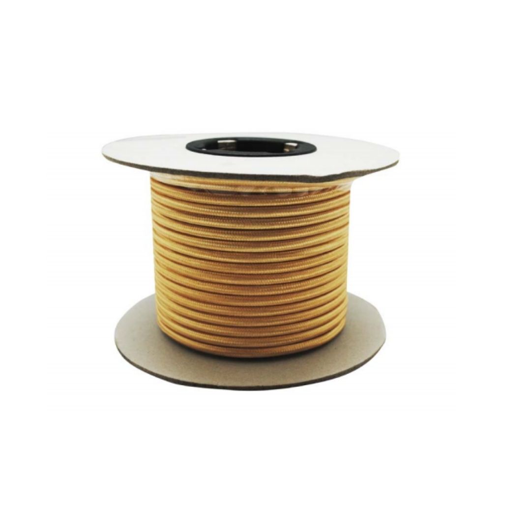 Textilkabel Gold 2x0,75 Mm Rolle 25 M