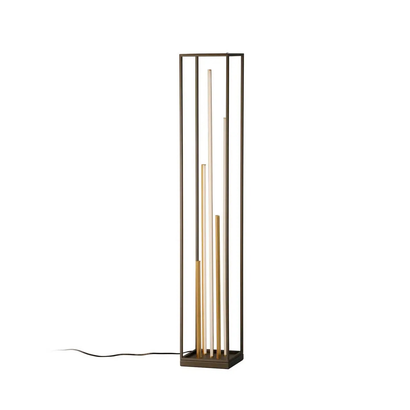 [gebraucht] B-ware Fischer & Honsel Led Stehleuchte Grid Leuchte Schwarz Gold Metall Cct Dimmbar