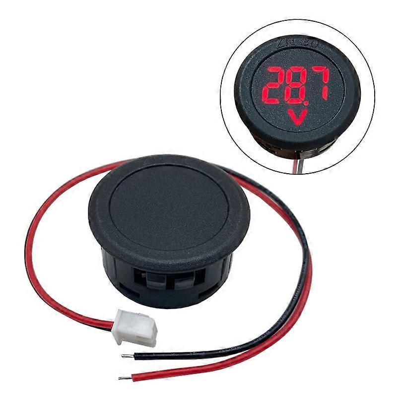 1. Zweidraht-led-voltmeter Für Autos, 12v/24v Digitalanzeige, Verpolungsschutz, Ideal Für Auto- Und Motorradbatterien.