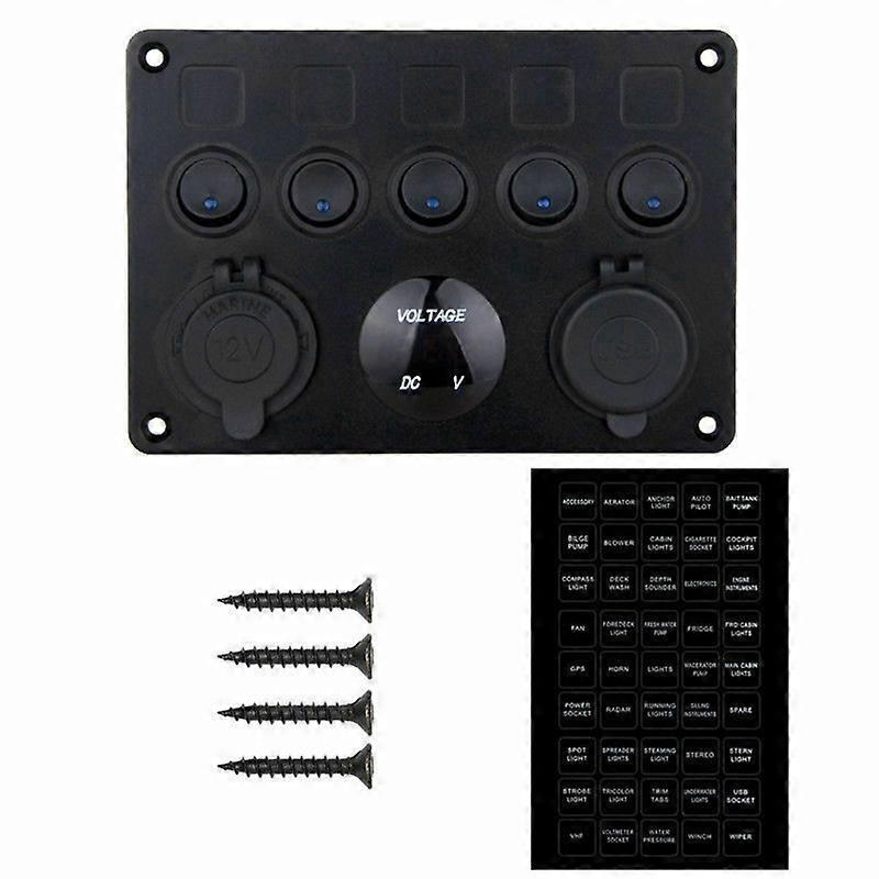 5-kippschalter-panel Für Auto, Wohnmobil, Lkw, Boot, Elektronischer Ein-/ausschalter.
