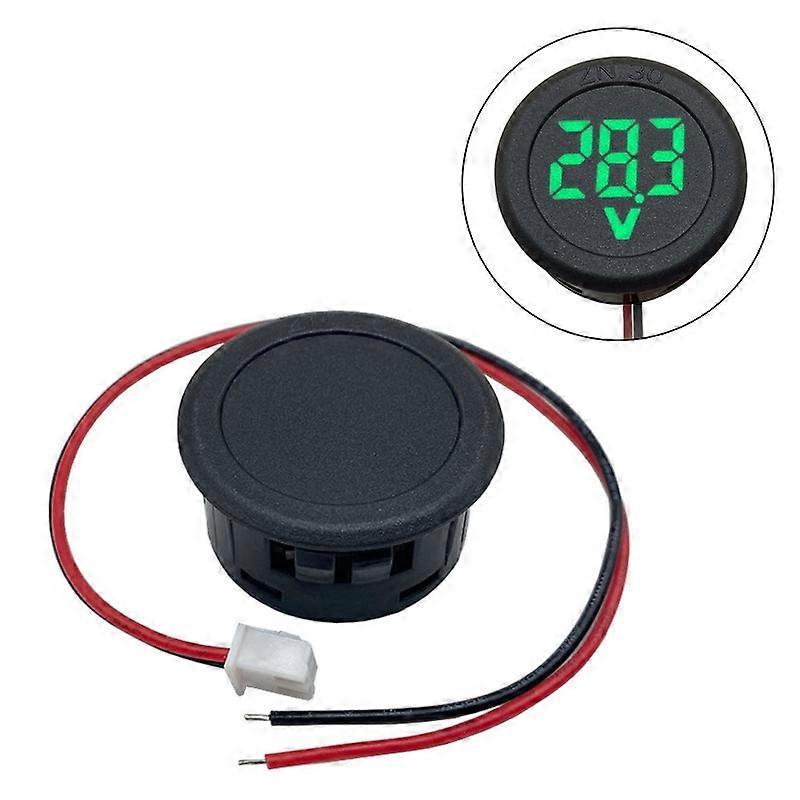 2-draht-voltmeter Mit Led-anzeige, Kfz-voltmeter Mit Verpolungsschutz, Präzise Messung Für Batterie Und Elektrisches System.
