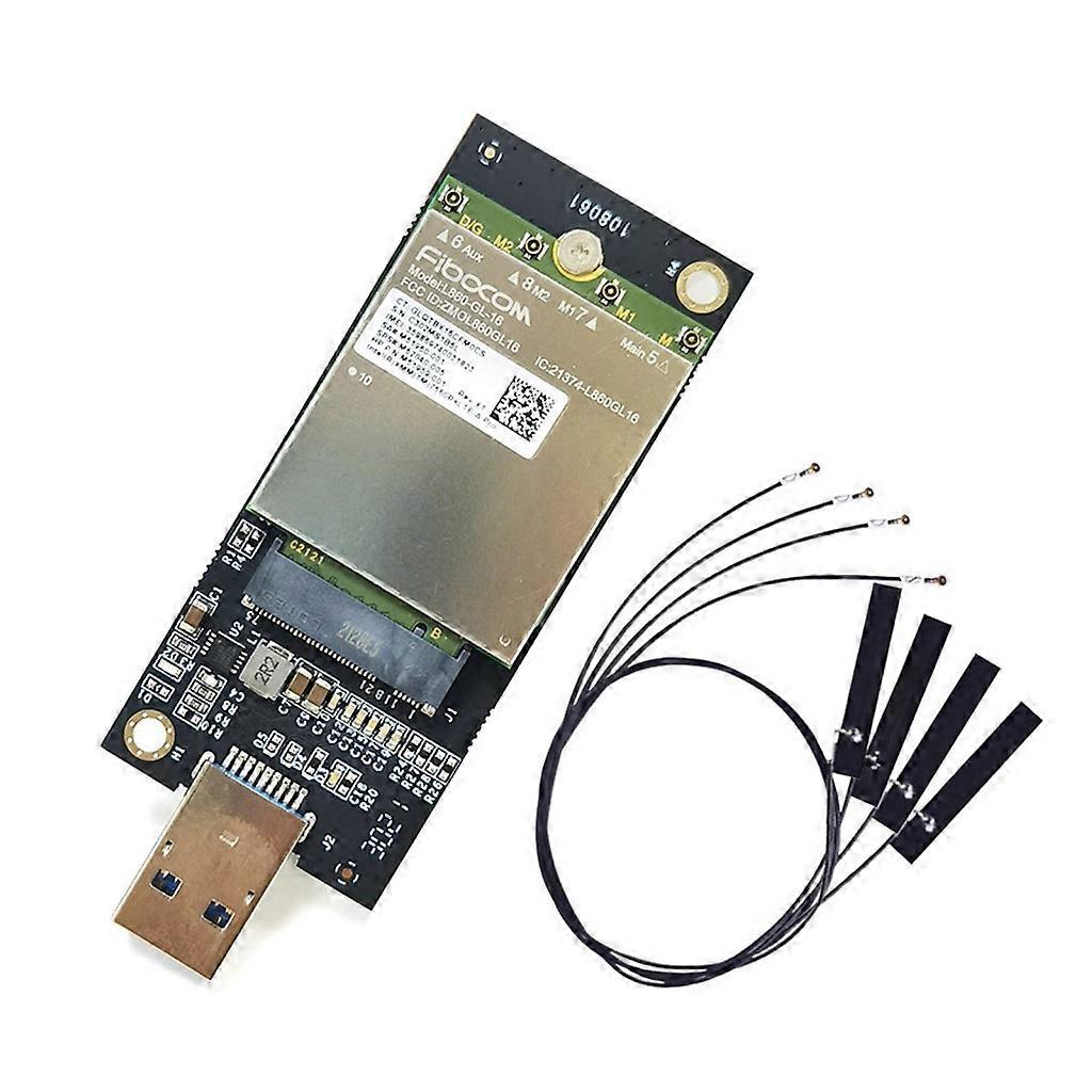 Cat16 Modul 3g/4g/5g L860-gl-16 Usb3.0 Wwan M2-ngff Gps-karte Mit 4 Antennen Für Laptop Und Computer, Mobiles Breitband, Lte- Und Nr-kompatibel, Schnelles Netzwerkmodul.