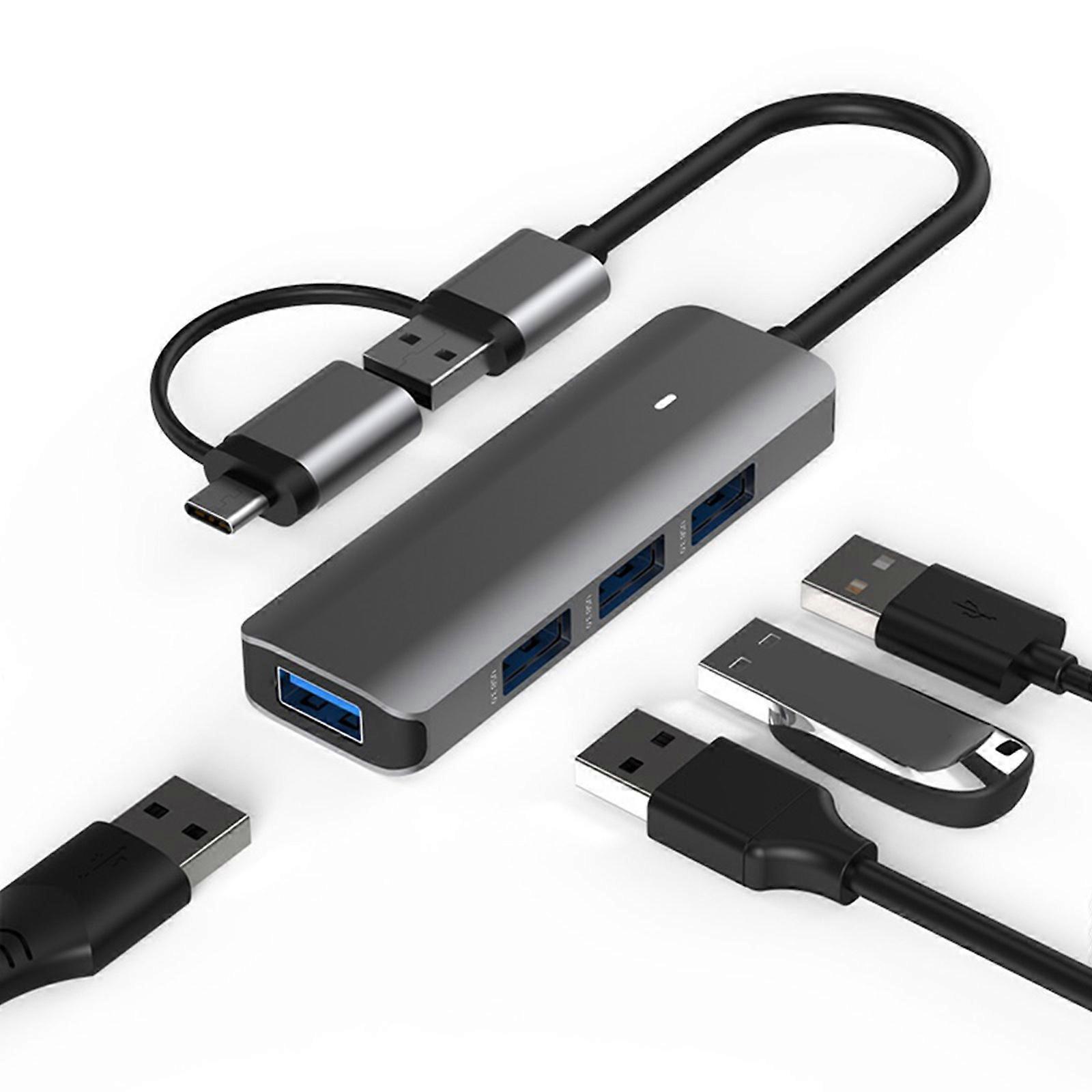 4/5 In 1 Usb 3.0 Dockingstation Typ-c, Tragbarer Hub Mit Sd/tf-kartenleser, Vier-in-eins-multifunktionsgerät Für Laptop Und Tablet.