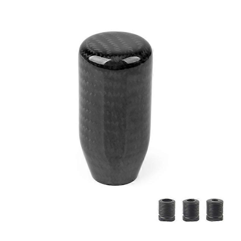 1. Universeller Schalthebelgriff Für Pkw, Carbon-optik, 70 Mm, Runder Getriebekopf, Geeignet Für Alle Fahrzeuge.