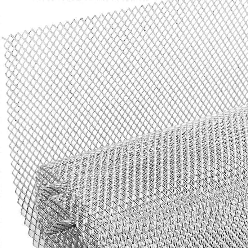 Kühlergrill Aus Aluminiumlegierung – 6 X 12 Mm Gitter – Silberner Diamantgrilleinsatz – Stoßstangenschutz – Tuning-zubehör