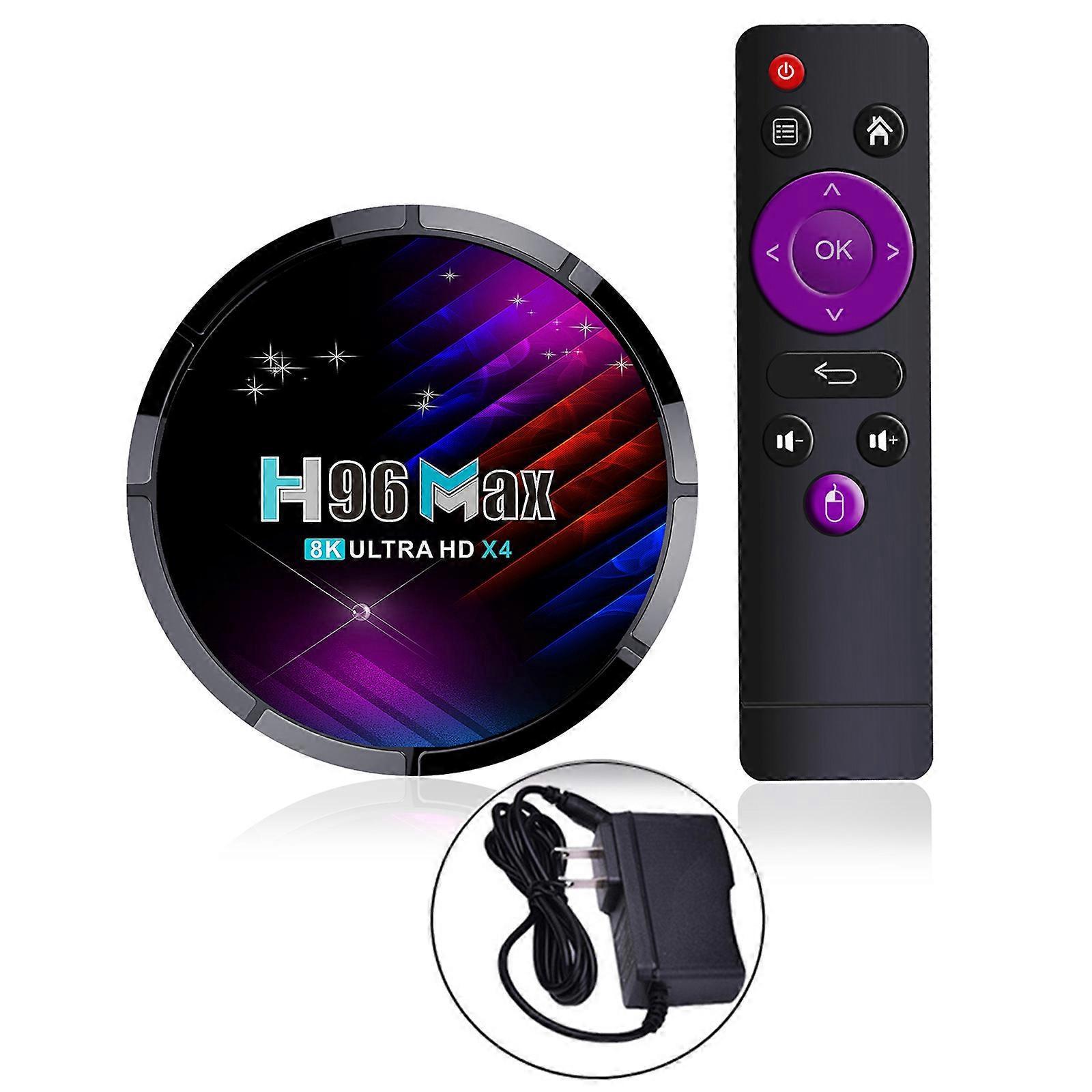 H96 Max 8k Tv-box Mit S905x4-chipsatz, Dual-wlan, 4g/32g, Us-stecker