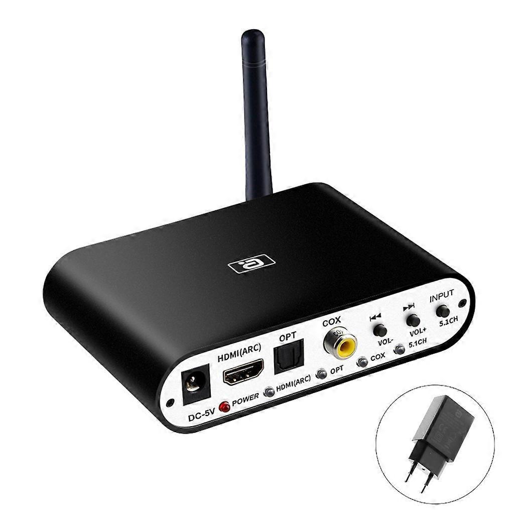 5.1 Audio-decoder, Bluetooth-kompatibler Empfänger Für Laptop/lautsprecher, Audio-konverter – Eu-stecker