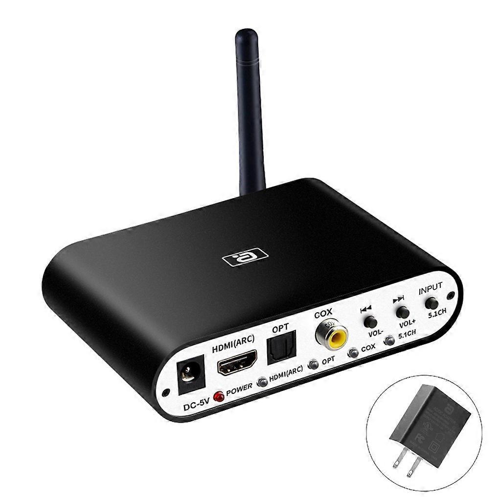 5.1 Audio-decoder, Bluetooth-kompatibler Empfänger Für Laptop/lautsprecher, Audio-konverter – Us-stecker