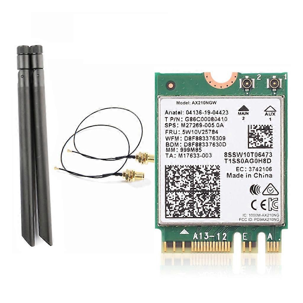 Wifi-adapter 6e Ax210ngw Mini Pci-e, Tri-band 5374mbps, Bt5.2 Wireless-netzwerkkarte, Kompatibel Mit 2,4 Ghz/5 Ghz/6 Ghz, Ultraschnell Für Laptops.