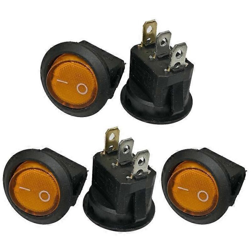 1. Led-beleuchtetes Wippschalterfeld Für Boote/autos, Runder, Leuchtender Ein-/ausschalter